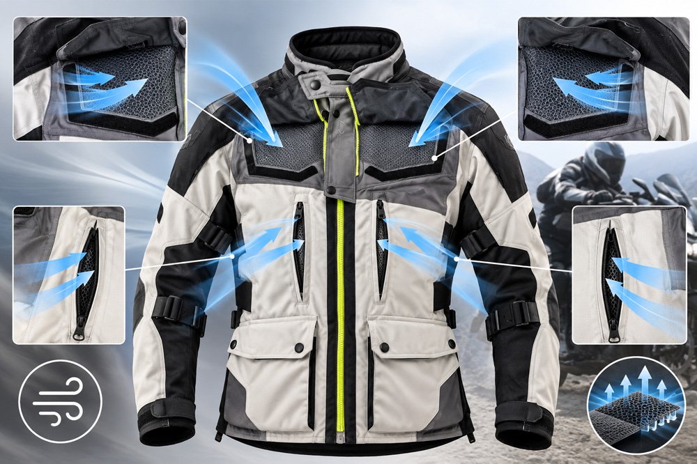 Motorcycle Jacket Ventilation